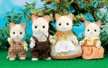 Cream Cat Family - Keats