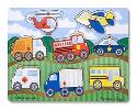 Vehicles Peg Puzzle